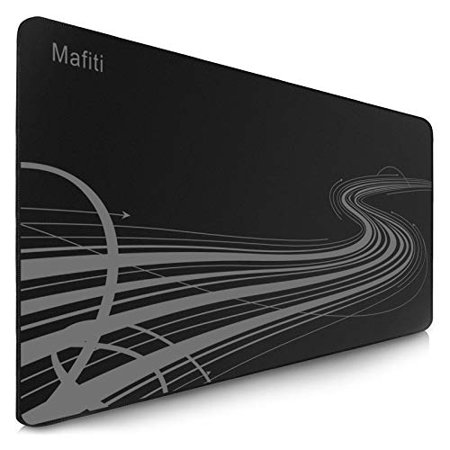 Large Extended Gaming Mouse Pad with Stitched Edges  Extra Large Mouse Pad (35.4x15.7In) Long Desk Pad Keyboard Mat  Non-Slip Base  Water-Resistant  f