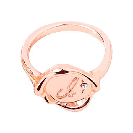 G#5954，Ring 26 Flower English Letters Rose Gold Diamond Bracelet Letter Couple Ring，O*5954 RP0