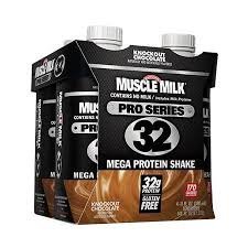 Muscle Milk Pro Series 32 Knockout Chocolate Mega Protein Shake, 11 Fl Oz, 4 Count (Pack of 3) by Muscle Milk