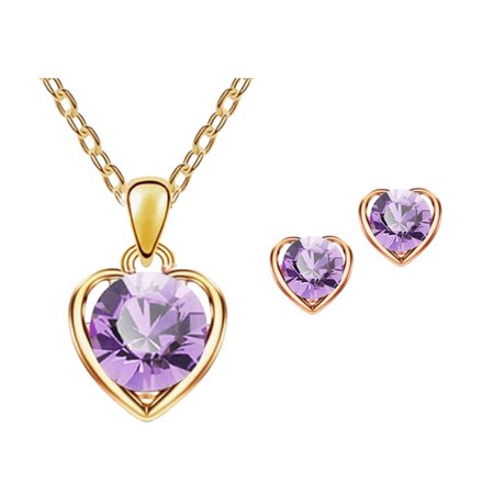 G#4962，Fashion Crystal Pendant Necklace Earrings Jewelry Combination Ladies Jewel，O*4962 NX2
