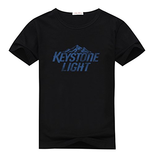 Bokeasy Keystone Light Beer Logo Womens Classic Top T-shirt XL Black