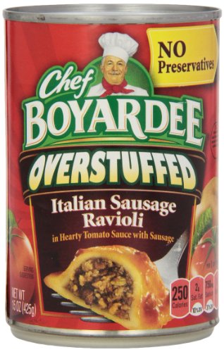 Chef Boyardee Big Overstuffed Italian Sausage Ravioli, 15-Ounce Cans (Pack of 12)