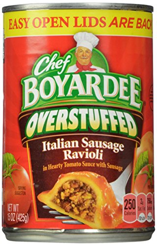 Chef Boyardee Big Overstuffed Italian Sausage Ravioli, 15-Ounce Cans (Pack of 12) thumbnail