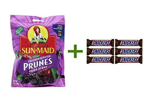 Sun-Maid California Pitted Prunes 7 OZ (Pack of 9), SNICKERS CHOCOLATE 6/1.86oz thumbnail
