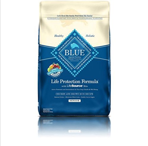 Blue Buffalo Life Protection Overall Health and Well-being Dry Senior Dog Food Chicken and Brown Rice 30 Lb Bag