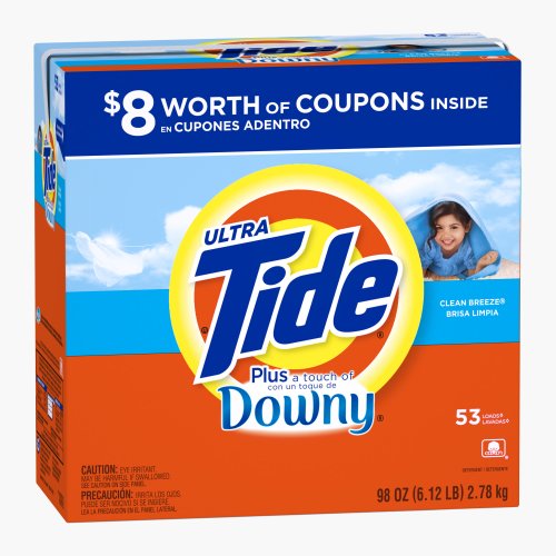 Tide Ultra Plus a Touch of Downy Clean Breeze Scent Powder Laundry Detergent 53 Loads 98 Oz