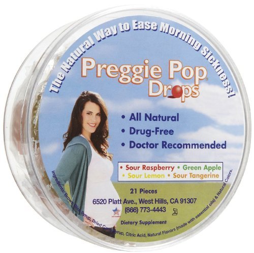Preggie Pop Drops (21 Pieces) - Assortment of Sour Flavors ( Multi-Pack) by Three Lollies