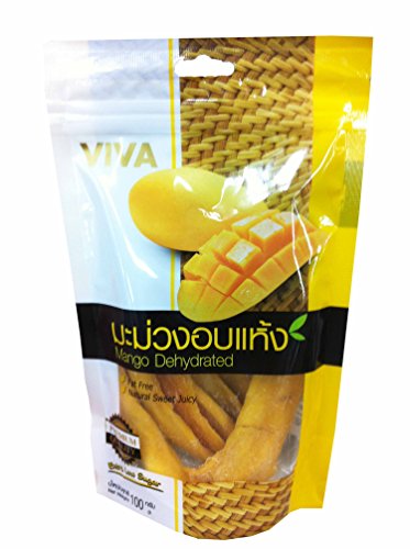 4 Packs of Mango Dehydrated. Fat Free, Extra Low Sugar, Natural Sweet Juicy. Premium Deliicious Fruit Snack by Viva.(100 G/ Pack) thumbnail
