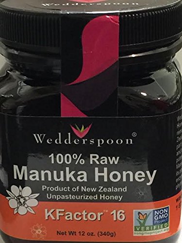Wedderspoon Raw Manuka Honey Active 16+, 12 -Ounce Jar