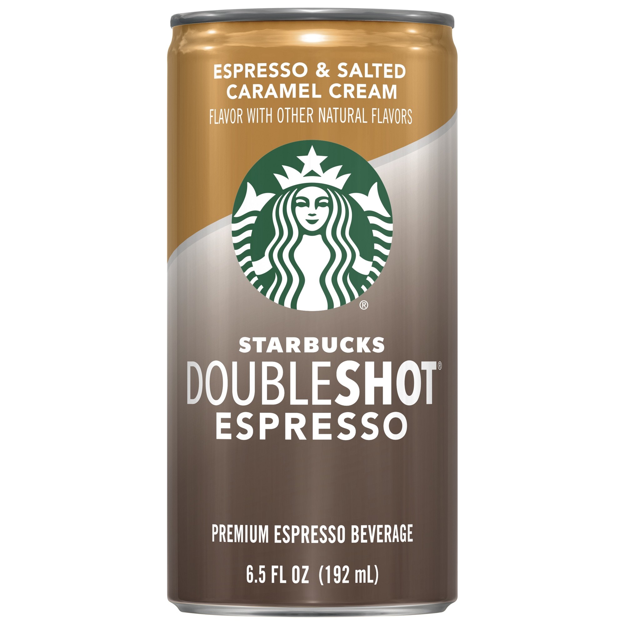 Starbucks Doubleshot Espresso & Salted Caramel Cream Premium Iced Coffee Drink  6.5 Fl Oz  12 Pack Cans