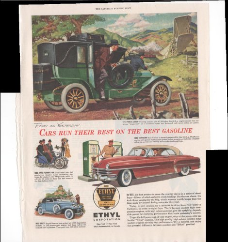 Ethyl Corporation Best Gasoline Care Automobile 1953 Home Antique Advertisement