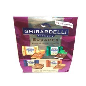 Ghirardelli Premium Chocolate Assortment Holiday Candy Gift Bag Assortment, ~ Approximately 50 Squares