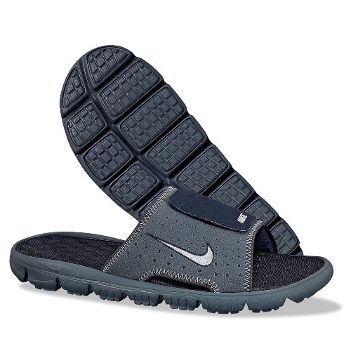 Nike Men's Articulate 7.0 Slide (Dark Obsidian/ Flint Grey/ Metallic Silver) - 10