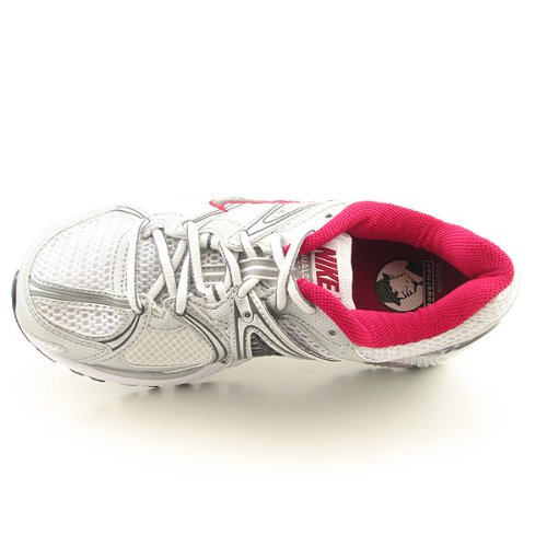 Nike Women's Air Equalon+ 3 Running Shoe (White/ Metallic Silver/ Brilliant Mgnta/ Dark Grey) - 10 thumbnail