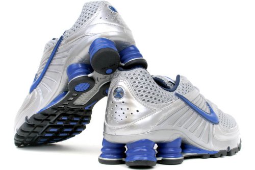 Men Nike Shox Turbo+ 8 Metallic Silver / Blue Sapphire / Black 344951-041, 10 M thumbnail