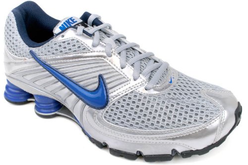 Men Nike Shox Turbo+ 8 Metallic Silver / Blue Sapphire / Black 344951-041, 10 M thumbnail