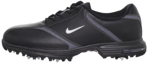 Nike Golf Men's Nike Heritage Golf Shoe,Black/Metallic Silver,10 W US thumbnail