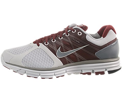 Nike Lunarglide+ 2 Platinum/Stealth-Team Red Men Shoes 407648-060-10