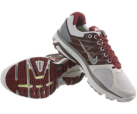 Nike Lunarglide+ 2 Platinum/Stealth-Team Red Men Shoes 407648-060-10 thumbnail