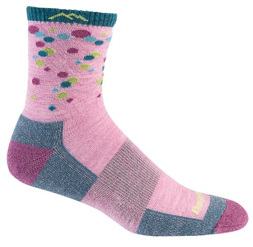 Darn Tough Eliza Dots Cushion Boot Sock - Junior's Orchid Small