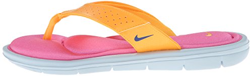 Nike Women's Comfort Thong Atomic Mango/Pink Glow/Barely Blue/Game Royal Sandal 10 B - Medium