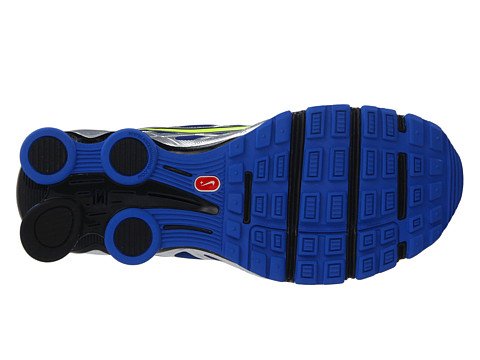 Nike Shox Turbo+ 12 Mens Running Shoes [454166-407] Treasure Blue/Volt-Metallic Silver-Black Mens Shoes 454166-407-10