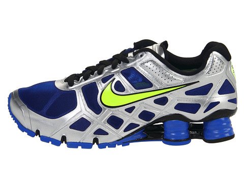 Nike Shox Turbo+ 12 Mens Running Shoes [454166-407] Treasure Blue/Volt-Metallic Silver-Black Mens Shoes 454166-407-10 thumbnail