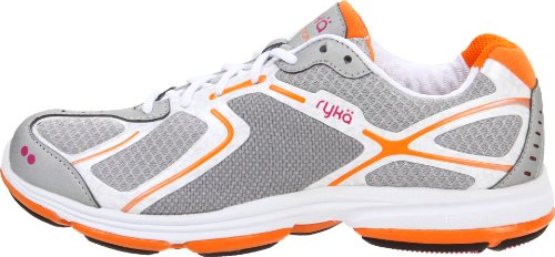 Ryka Women's Devotion Athletic,Chrome Silver/White/Shock Orange/Bougainvillea,7 B US thumbnail