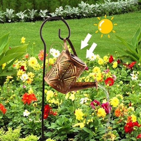 Star Shower Watering Can Light  Waterproof Decor   Outdoor for Home Path Patio Yard Lawn with Stand Rack