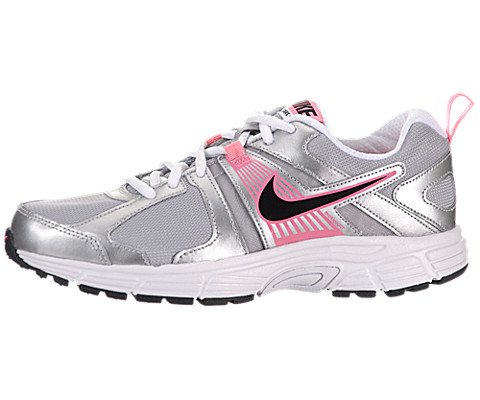Nike Kids Dart 10 (GS/PS) Metallic Silver/Black/White/Dgtl Pnk Running Shoes 4.5 Kids US thumbnail