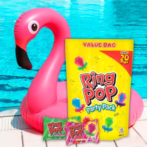 Ring Pop Individually Wrapped Bulk Lollipop 20 Count Summer Variety Pack – Lollipop Suckers W/ Assorted Fruity Flavors - Fun Summer Candy for Party thumbnail