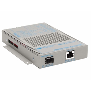 Omnitron OmniConverter GPoE/S - Fiber Media Converter - GigE - 10Base-T, 100Base-TX, 1000Base-T, 1000Base-X, 100Base-X - RJ-45 / SFP (mini-GBIC) MPN:9