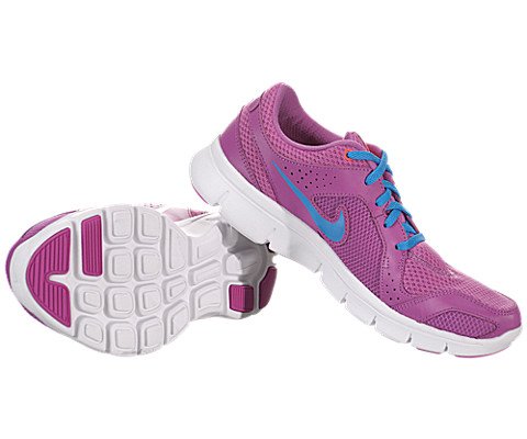 Nike Women's Flex Experience Run 2 - Club Pink / Blue Hero-Atomic Red-White, 10 B US thumbnail