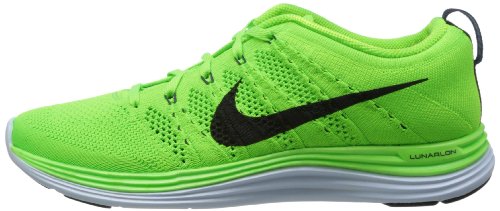 Nike Men's Flyknit Lunar1 , ELECTRIC GREEN/DARK OBSIDIAN-BLUE TINT, 10 M US thumbnail