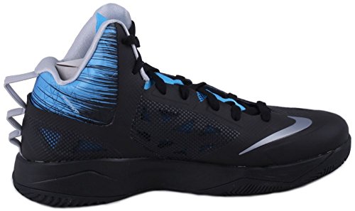 Nike Men's Zoom Hyperfuse 2013, BLACK/WOLF GREY-VIVID BLUE, 10 M US thumbnail