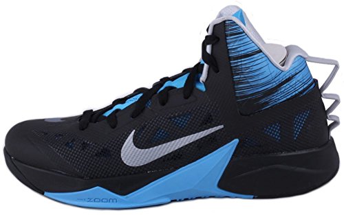 Nike Men's Zoom Hyperfuse 2013, BLACK/WOLF GREY-VIVID BLUE, 10 M US thumbnail