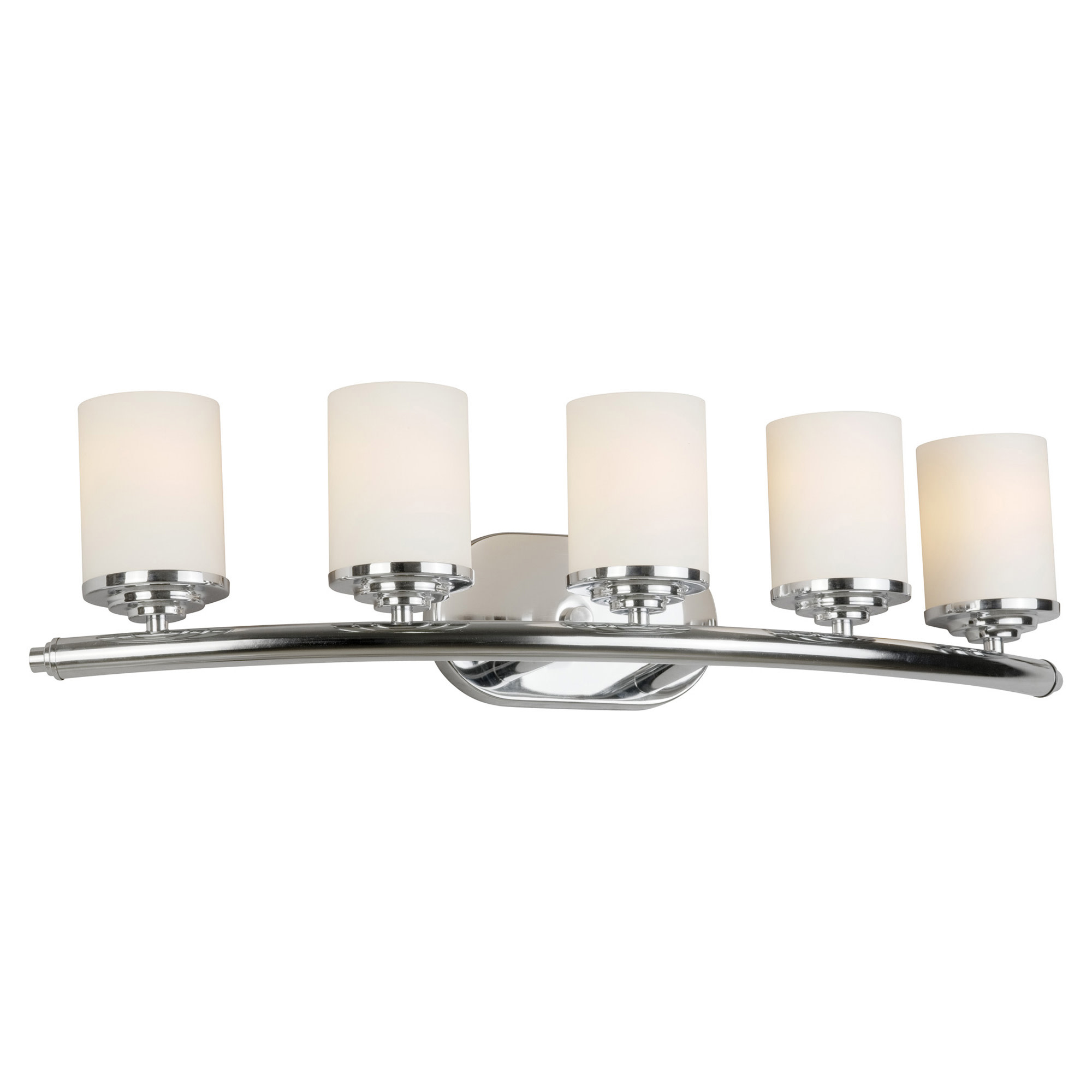 5105-05-05-Forte Lighting-Ames - 5 Light Bath Bar-7 Inches Tall and 29 Inches Wide-Chrome Finish