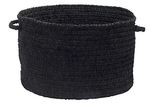 Colonial Mills Simple Chenille Utility Basket, 14 by 10-Inch, Black