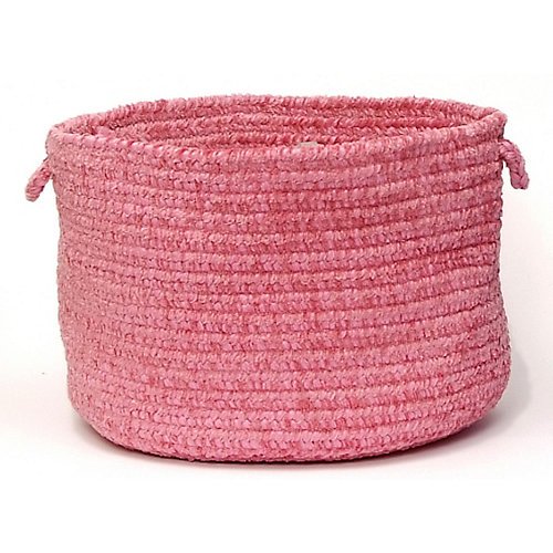 Colonial Mills Simple Chenille Utility Basket, 14 by 10-Inch, Silken Rose