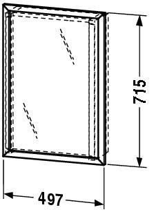 Duravit 9800 Frame for Recessed Mirror Cabinet 9797 from Multibox Series