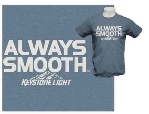 Keystone Light Always Smooth Adult T-shirt-xxl
