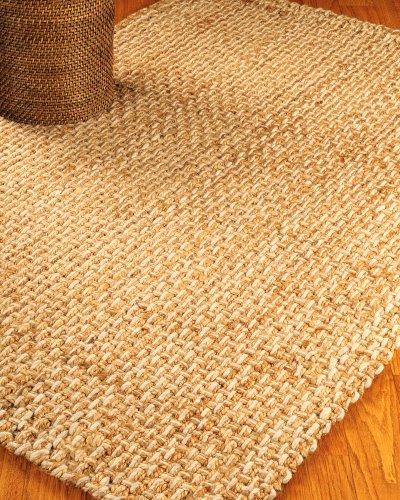 NaturalAreaRugs Confetti Hand Loomed Jute Rug by Artisan Rug Maker, Brown, 8-Feet by 10-Feet