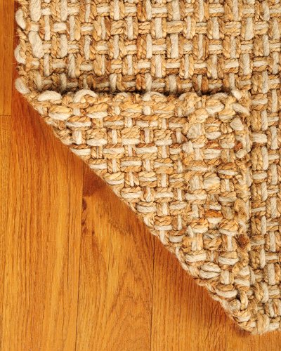 NaturalAreaRugs Confetti Hand Loomed Jute Rug by Artisan Rug Maker, Brown, 8-Feet by 10-Feet thumbnail