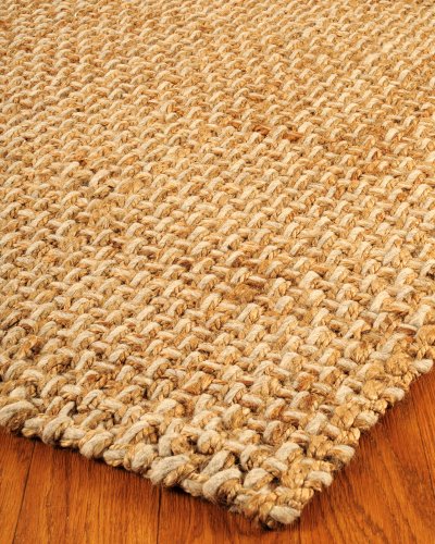 NaturalAreaRugs Confetti Hand Loomed Jute Rug by Artisan Rug Maker, Brown, 8-Feet by 10-Feet thumbnail