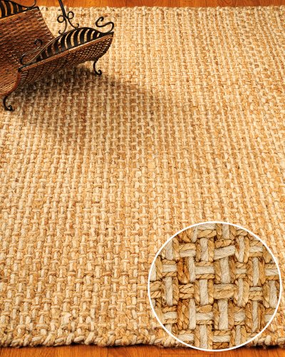 NaturalAreaRugs Confetti Hand Loomed Jute Rug by Artisan Rug Maker, Brown, 8-Feet by 10-Feet thumbnail