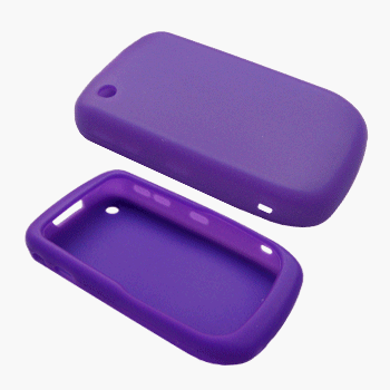 Purple Silicone Case / Skin / Cover & Car Charger for RIM BlackBerry Curve 3G 9330 / 9300 / 8520 / 8530