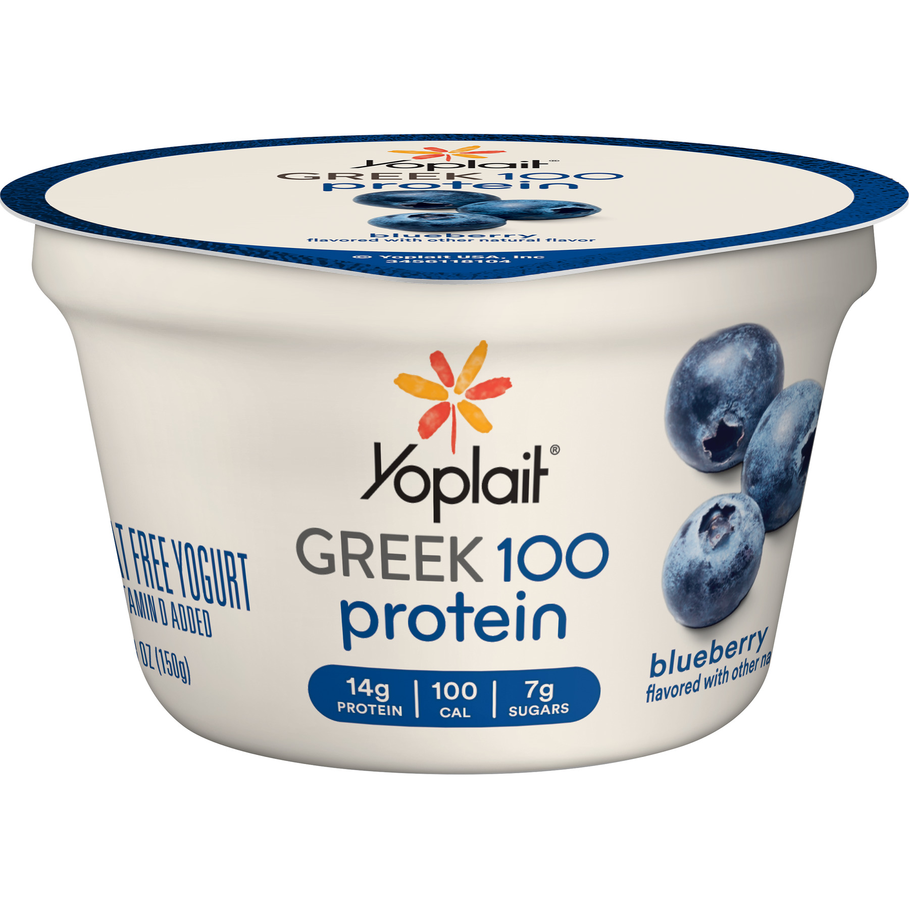 Yoplait Greek 100 Protein Blueberry Fat Free Yogurt