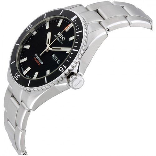 Mido Men S Ocean Star Captain 42.5mm Steel Bracelet & Case Automatic Black Dial Watch M026.430.11.051.00