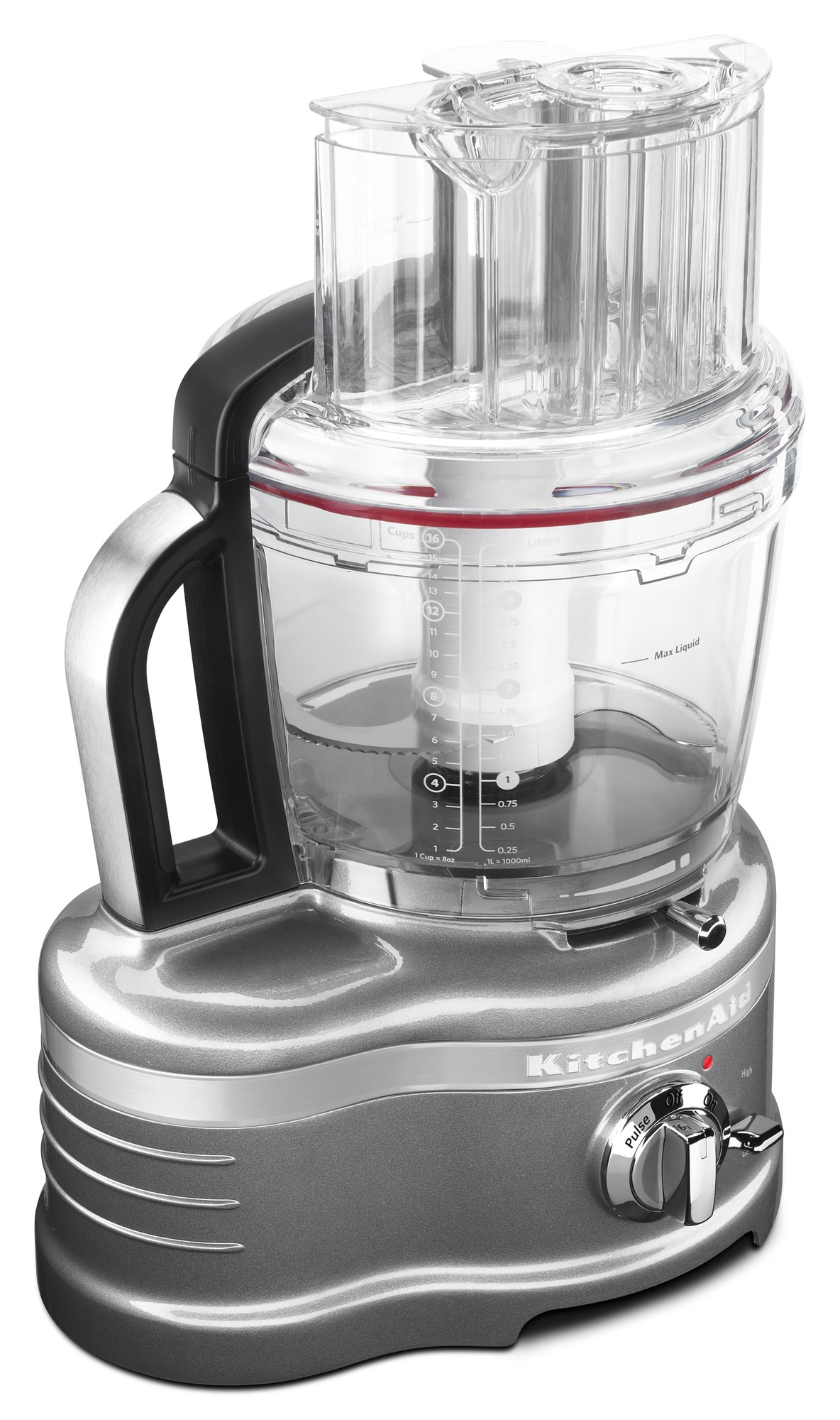 KitchenAid Pro Line Series 16-Cup Food Processor W/ Die Cast Metal Base & Commercial-Style Dicing Kit in Silver, KFP1642MS