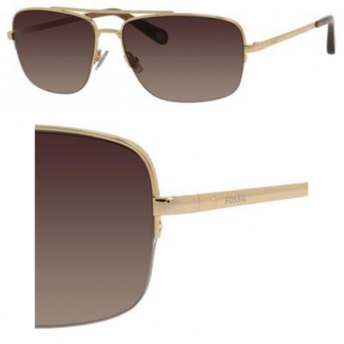 Fossil Fos 3034/S Metal Full Frame Sunglasses, 03YG(B1) Light Gold